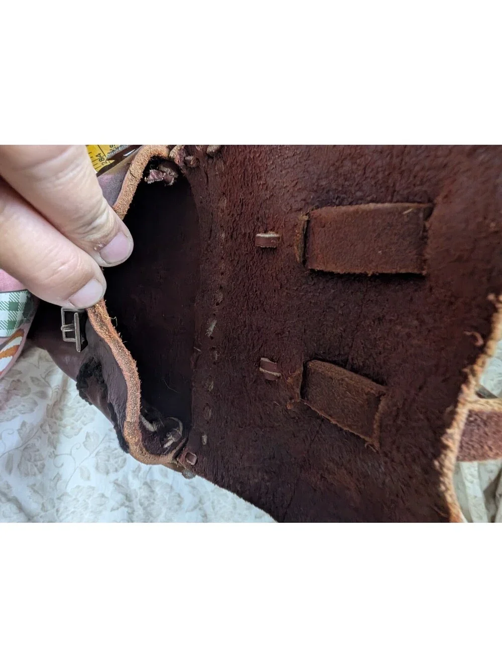 Vintage Brown Leather Utility Pouch Bag
